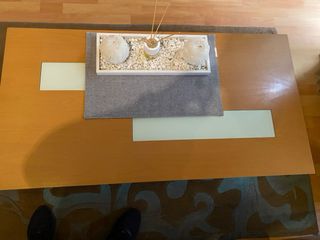 Mesa de salón extensible de madera