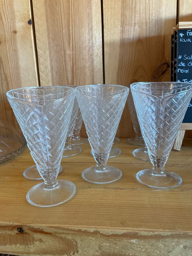 Copas de helado de cristal