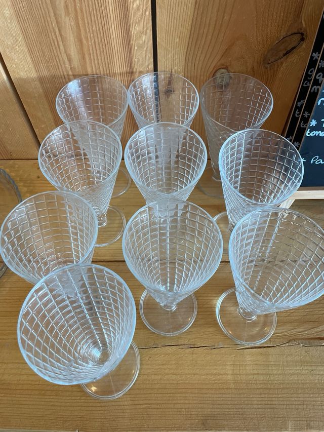 Copas de helado de cristal