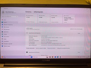 Portátil ASUS i7 12 GB RAM Negro