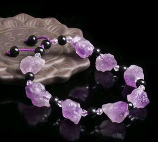 Pulsera Amatista Terapéutica Ajustable