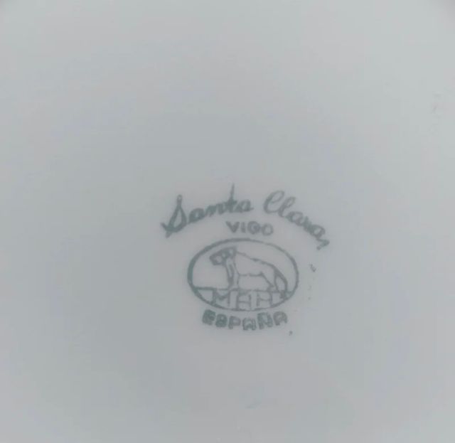 Vajilla porcelana clásica años 60 floral