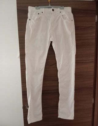 Pantalón Zara Blanco Hombre