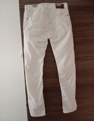 Pantalón Zara Blanco Hombre