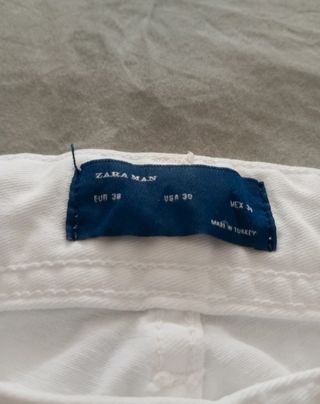 Pantalón Zara Blanco Hombre