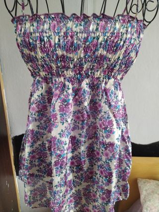 Top floral seda multicolor