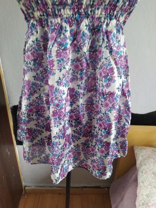 Top floral seda multicolor