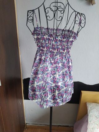 Top floral seda multicolor