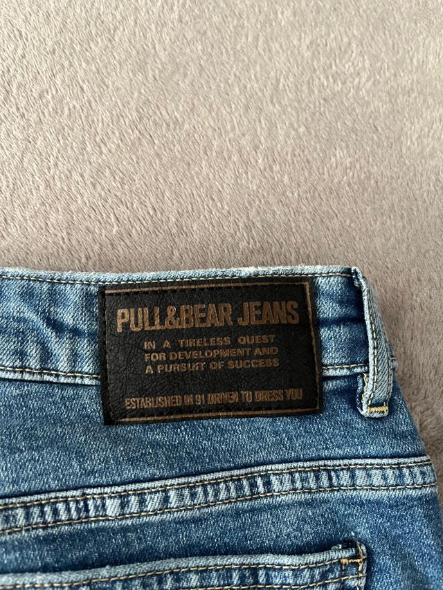 Pull&Bear Vaqueros Rotos Azules