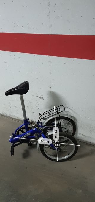 Bici plegable 16 con portabultos