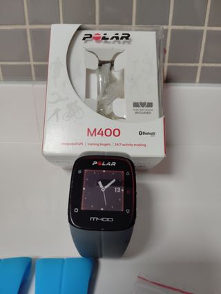 Polar M400 GPS Reloj Deportivo Azul/Gris
