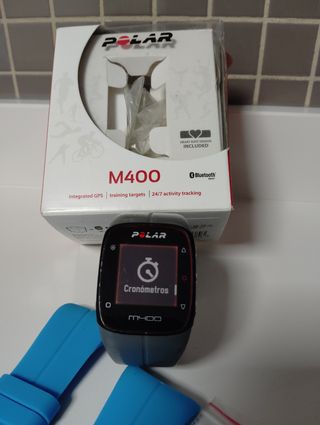 Polar M400 GPS Reloj Deportivo Azul/Gris