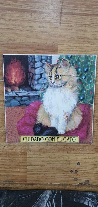 Azulejo decorativo de gato