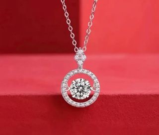 Pendientes y colgante Moissanitas y Plata de Ley.