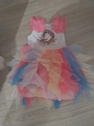 Vestido fiesta unicornio 4 años