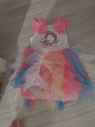Vestido fiesta unicornio 4 años