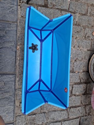 Bañera de bebé plegable azul