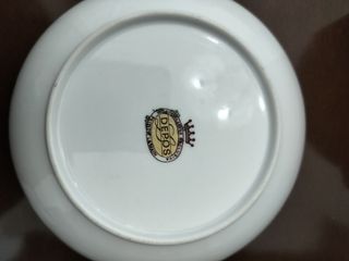 Porta dolci in porcellana con bordo oro