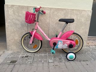 Bicicleta Infantil 14 pulgadasBtwin Rosa Unicornio