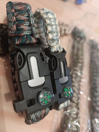 Pulsera supervivencia paracord con brújula