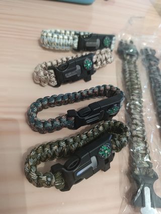 Pulsera supervivencia paracord con brújula