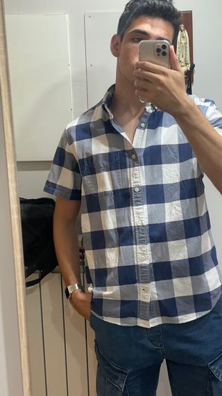 Camisa GAP cuadros azul Talla L