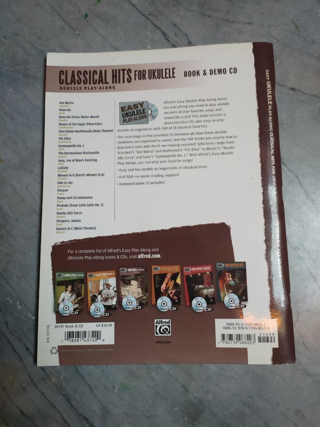 Libro de Ukelele: Classical Hits for Ukulele
