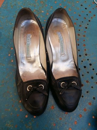 Zapatos de piel azul T.38