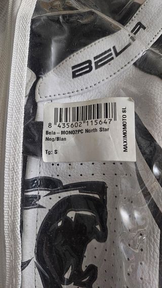 Mono de cuero para moto 2 piezas Bela North Star.