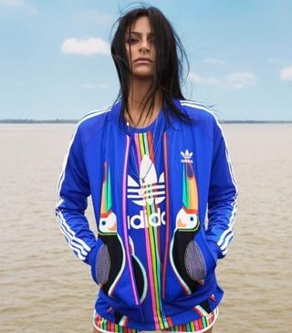 S Chaqueta Adidas Farm Tucán Azul Multicolor