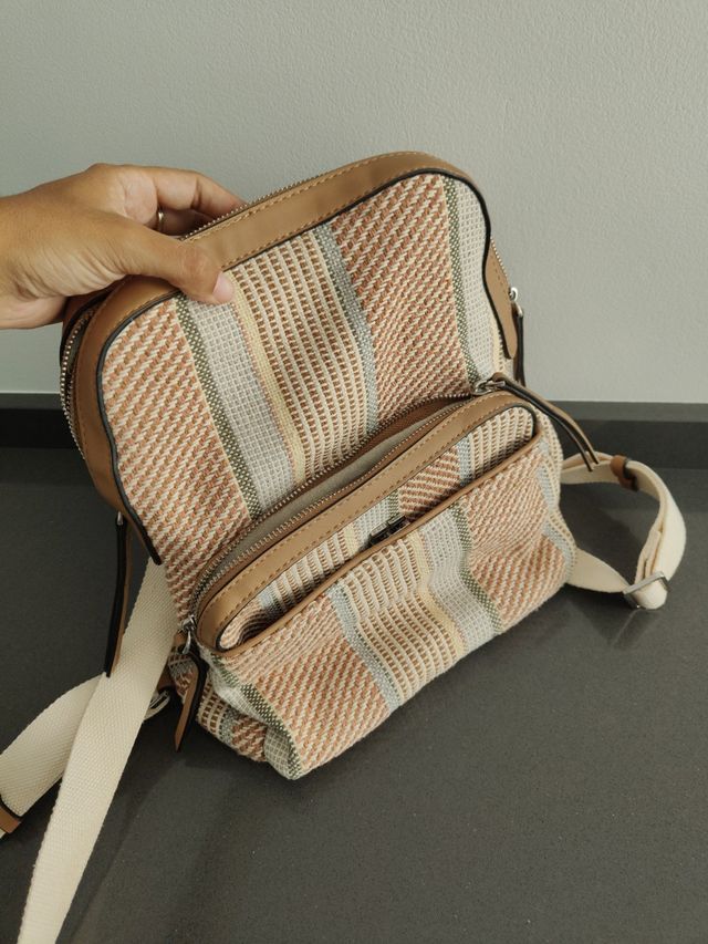 Mochila Parfois Beige Multicolor