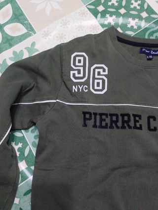 Felpa Pierre Cardin girocollo verde oliva