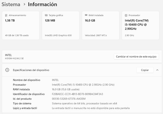 PC Torre i5 11400 Nuevo