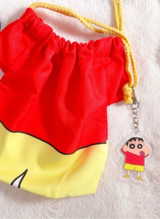 Bolsa de tela Shin Chan con llavero