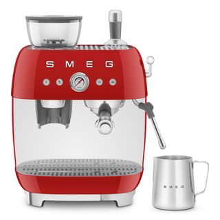 Cafetera Smeg Roja EGF03 con Molinillo