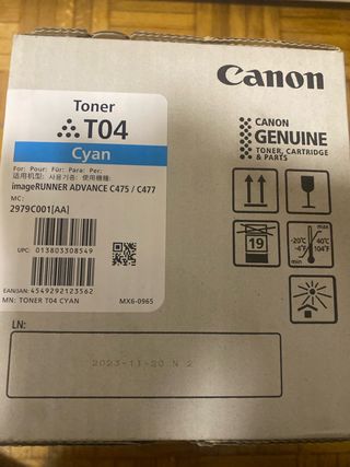 Tóner Canon T04 Cyan