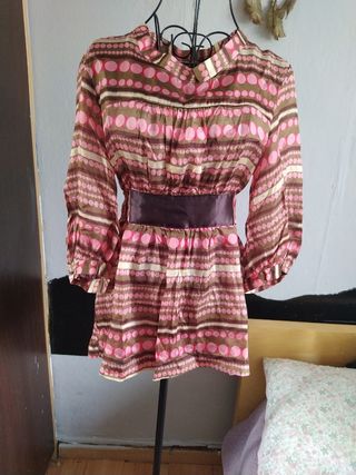 Blusón de seda con estampado