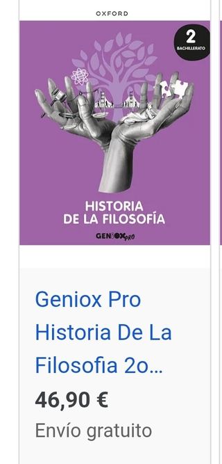 Historia de la Filosofía 2º Bachillerato. Libro...