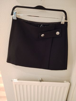 Traje Mango Chaqueta XS Falda S Negra