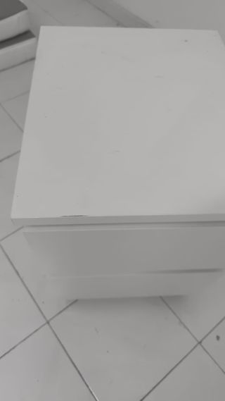 Mesita MALM de Ikea de 2 cajones, blanca, 40x55 cm