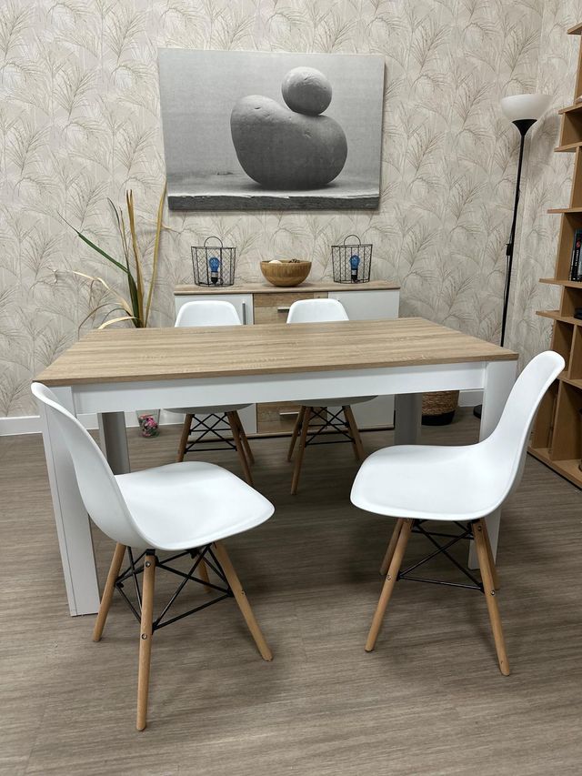 Mesa Comedor + 4 Sillas Nuevas