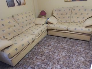 Conjunto de sofás 3x2 beige