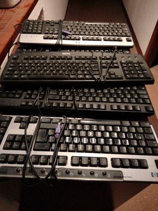 Teclado de Ordenador Negro y Plateado