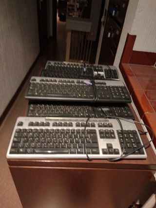 Teclado de Ordenador Negro y Plateado