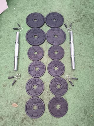 Lote/Kit Mancuernas DOMYOS 20kg 28mm