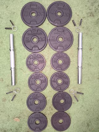 Lote/Kit Mancuernas DOMYOS 20kg 28mm