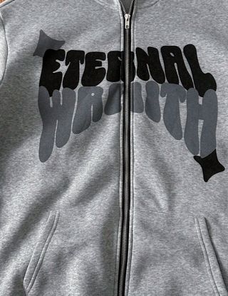 Sudadera con cremallera gris