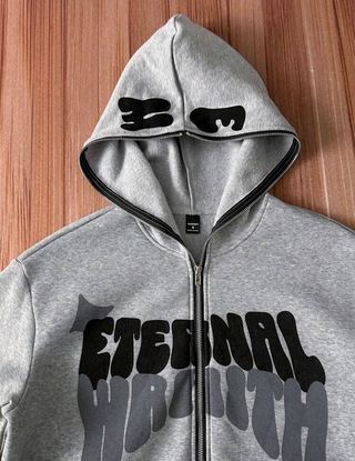 Sudadera con cremallera gris