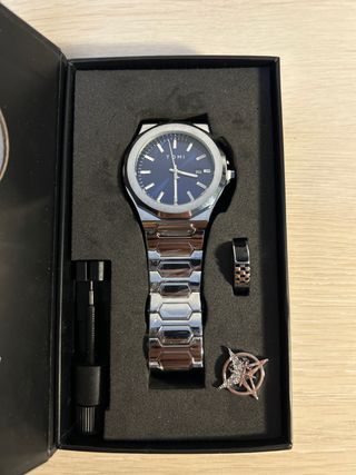 Reloj Tomi de Lujo Azul, con anillo y pin de regal