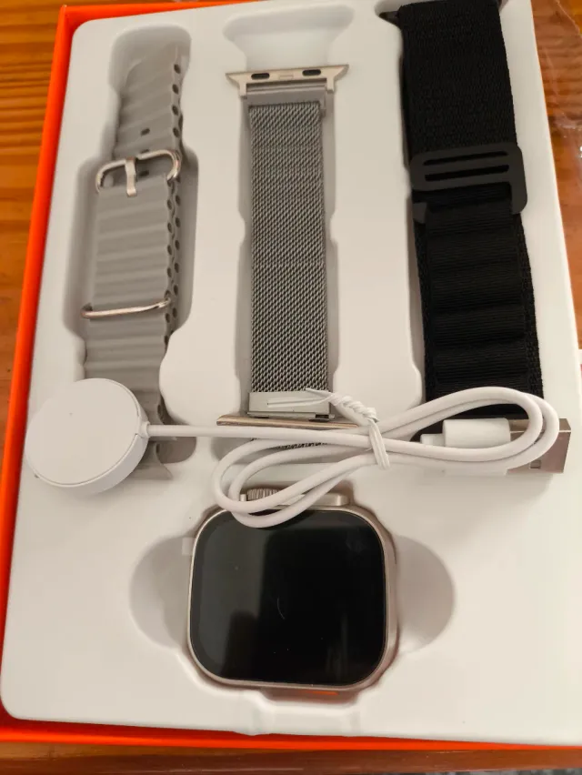 Smartwatch S9 Ultra Naranja lleva 3 correa negosia